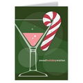 Seed Paper Shape Holiday Greeting Card - Sweet Holiday Wishes Candy Cane
